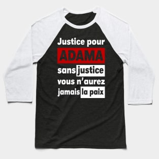Justice Pour ADAMA Baseball T-Shirt